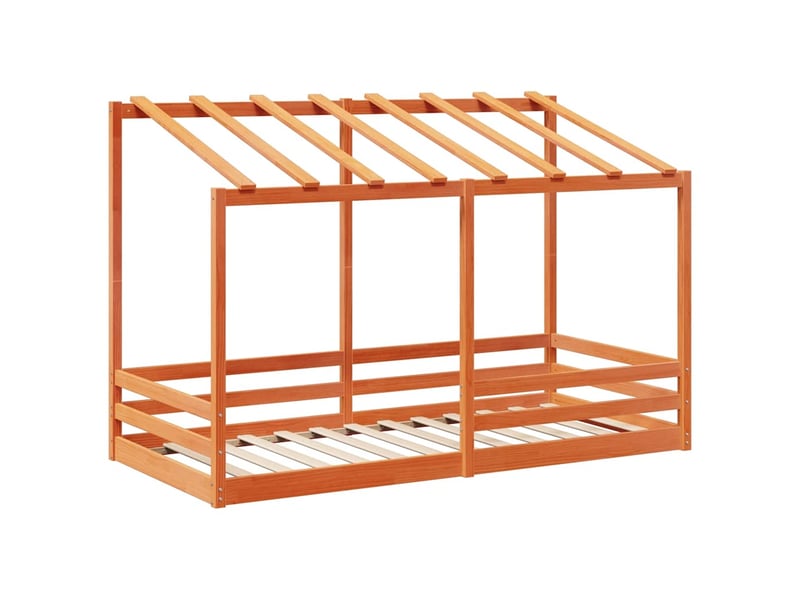  Lit pour enfants - lit jeune sans matelas  marron 100x200 cm pin massif  - Conforama C