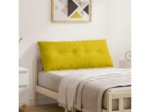 Coussin de dos, coussin de dossier jaune 120 x 50 cm tissu en velours côtelé cf54751
