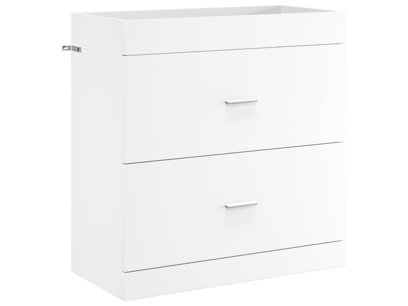  Meuble sous lavabo de salle de bain, commode blanc 78.5x37.5x81 cm shl3648  - Conforama A