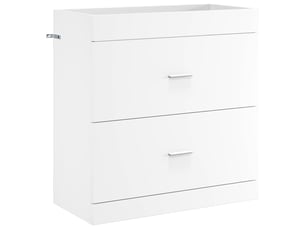 Meuble sous lavabo de salle de bain, commode blanc 78.5x37.5x81 cm shl3648
