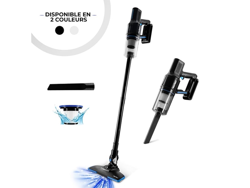 Vortex - aspirateur balai 2en1 filaire - 400w - filtre hepa - poignée ergonomique - cordon 5m - noir RL18 - Conforama C