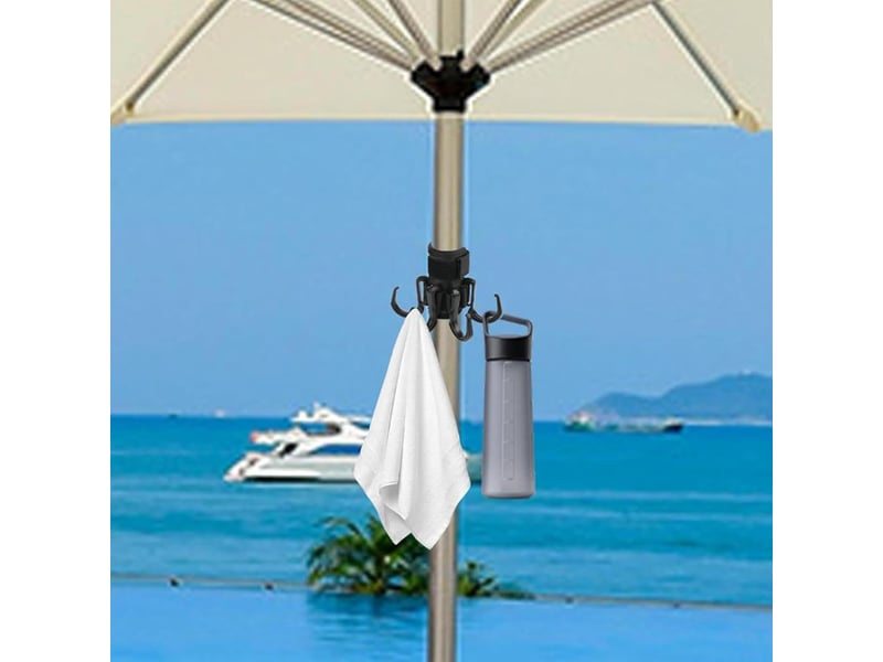  Cintre pour parasol de plage, crochet pour parasol de terrasse, pour sac, support de suspension pour parasol, noir  - Conforama E