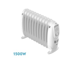 Radiateur à bain d'huile fabrilamp irlanda 1500 w 11 éléments blanc