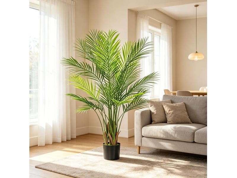  Palmier artificiel vert avec pot décoratif  - Conforama B