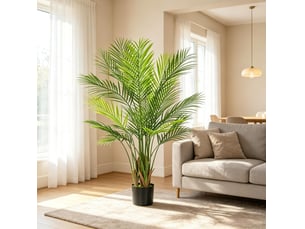 Palmier artificiel vert avec pot décoratif