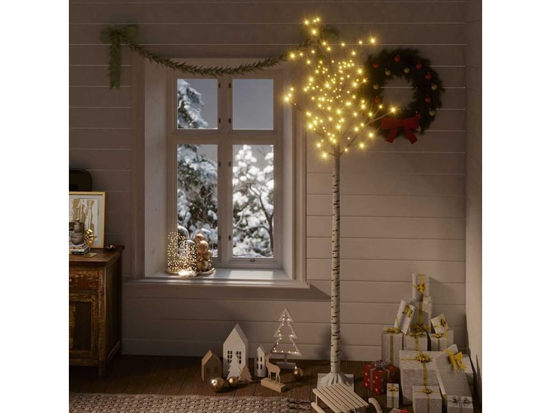  Sapin de noël, arbre de noël 200 led blanc chaud saule 2,2 m int et ext  - Conforama B