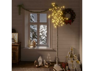 Sapin de noël, arbre de noël 200 led blanc chaud saule 2,2 m int et ext