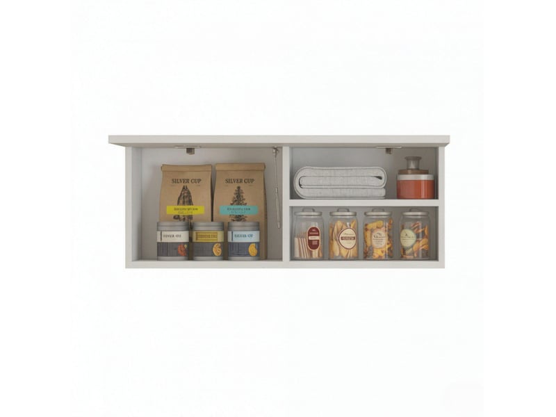  Meuble mural de salle de bains 80x25x30 cm porte abattante panneau de particules blanc  - Conforama A
