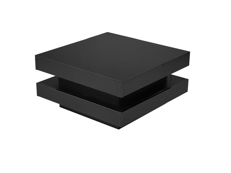  Table basse carrée noire led bluetooth 70x70x36 cm - style moderne  - Conforama R
