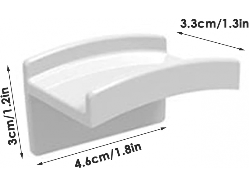  Blanc - 10 porte-chapeaux, suspension murale de casquettes de baseball, porte-chapeau collé, porte-serviette pour chapeau, organisateur de porte, pièc  - Conforama B