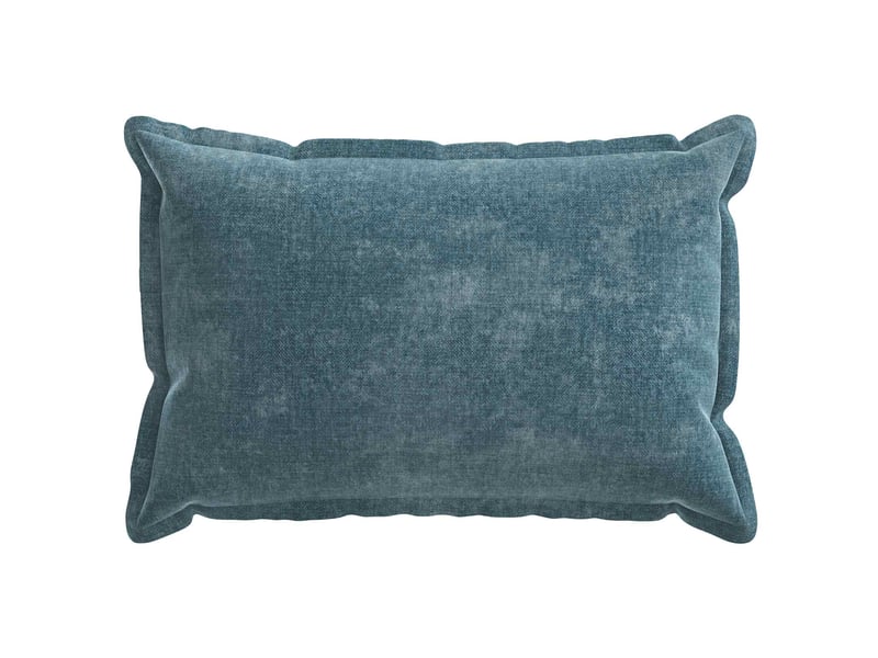  Lot de 6 housses de coussin houten bleu 30 x 50 cm tissu chenille cf49796  - Conforama C