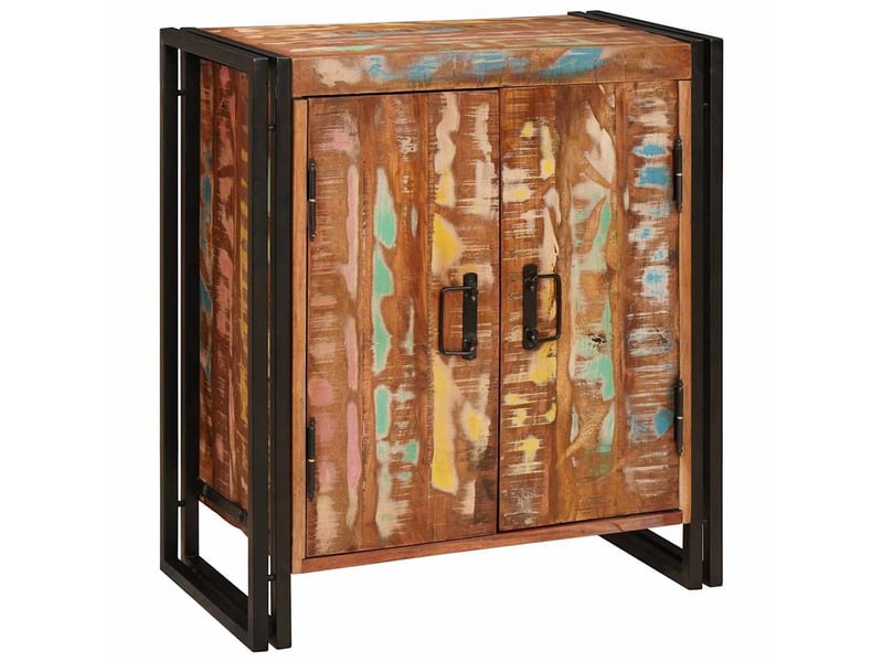  Table de chevet - cabinet de chevet - table de nuit multicolore bois massif recyclé  - Conforama B