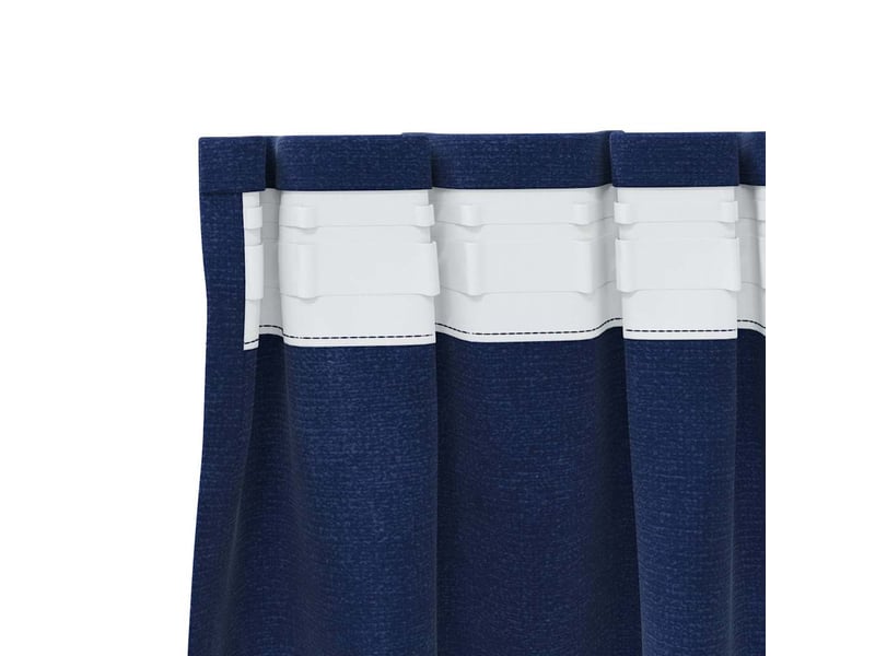  Lot de 2 rideaux, rideaux de fenêtre bleu foncé 140 x 140 cm velours cf43985  - Conforama E