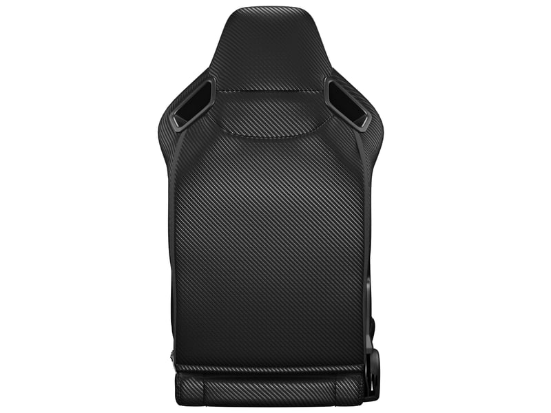 Siège baquet racing universel noir pvc effet carbone inclinable côté droit - Conforama D
