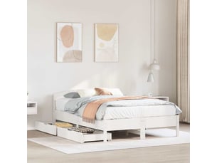 Lit 2 places 140x200 cm    coloris blanc