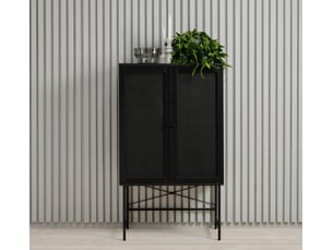 Buffet 2 porte(s) 0 tiroir(s) <strong>SELSEY</strong> <strong>Mogest</strong> - 80 cm coloris noir