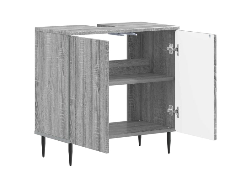  Meuble sous lavabo de salle de bain zwolle sonoma gris cf64956  - Conforama C