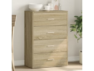 Buffet cuisine, meuble de rangement, commode chêne sonoma 60x31x84 cm bois d'ingénierie shl8866