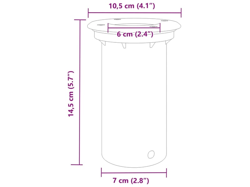  Lampe au sol d'extérieur ronde ambiance accueillante 10,5 x 14,5 cm en aluminium noir 02_0056639  - Conforama E
