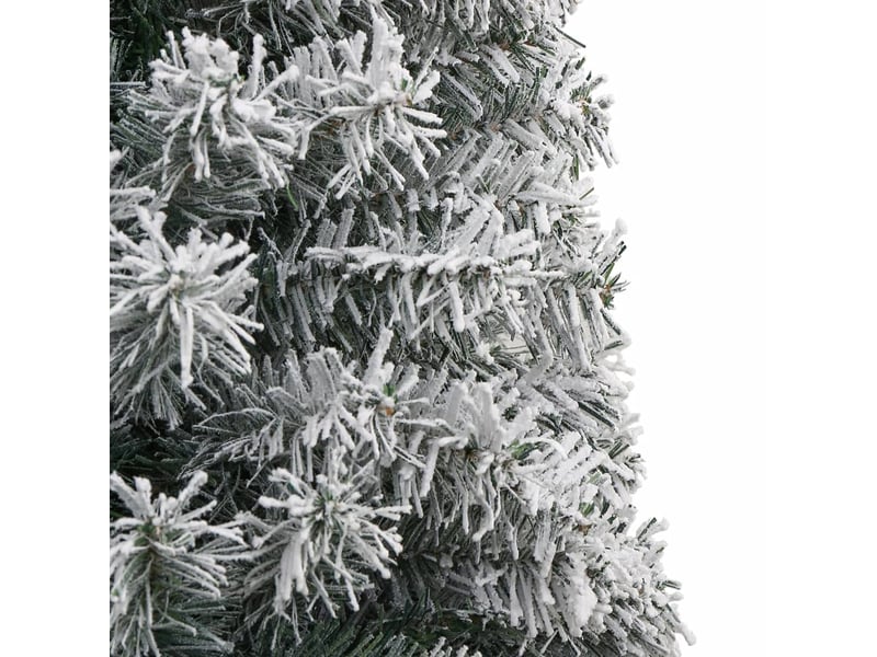  Sapin de noël, arbre de noël mince avec support et flocon de neige 270 cm pvc  - Conforama D