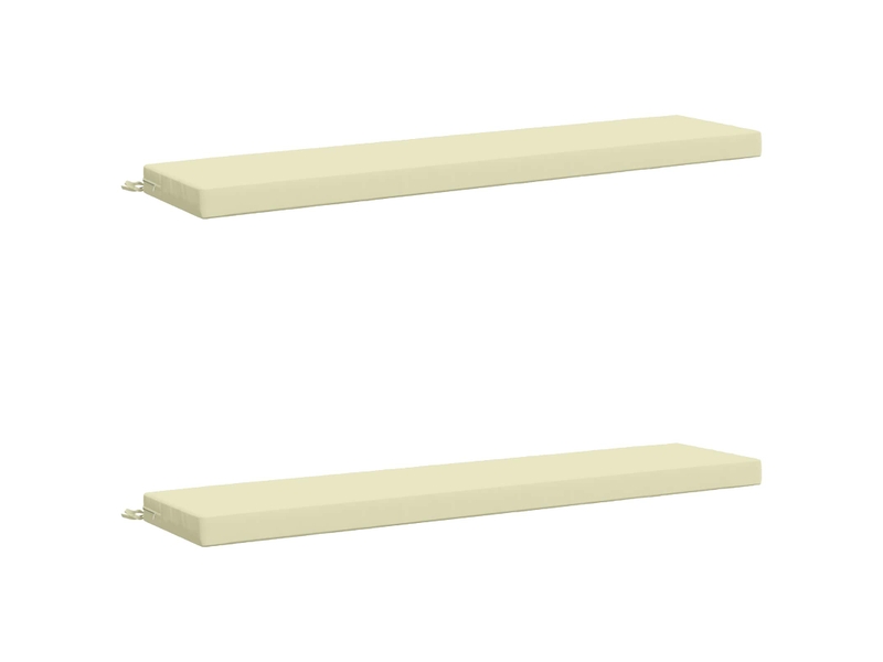  Lot de 2 coussins de banc, coussins d'assise soest 100 % polyester crème cf57227  - Conforama A