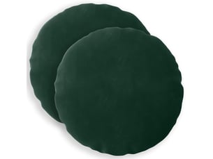 Lot de 2 coussins avec oreiller, coussins décoratifs heerlen vert foncé velours cf50657