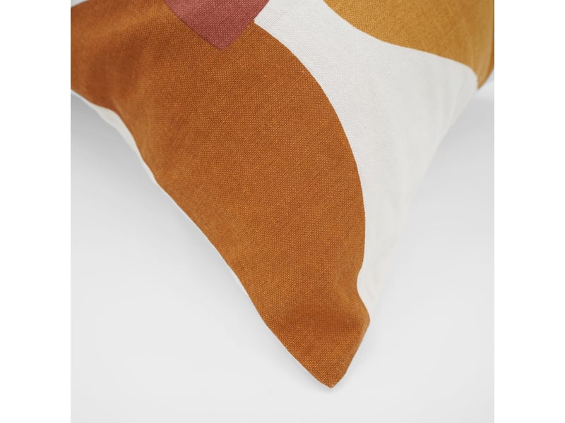 Coussin décoratif rectangulaire en polycoton imprimé géométrique 40x60 cm  - Conforama D