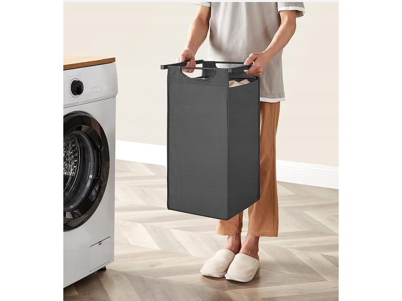 Meuble de buanderie avec 3 paniers à linge anthracite - Conforama D