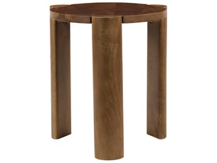 Table d'appoint en bois de manguier massif teinte foncée vori