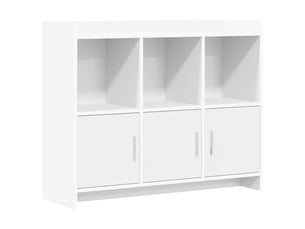 Buffet - bahut - meuble de rangement blanc 98,5 x 33 x 80 cm bois d'ingénierie