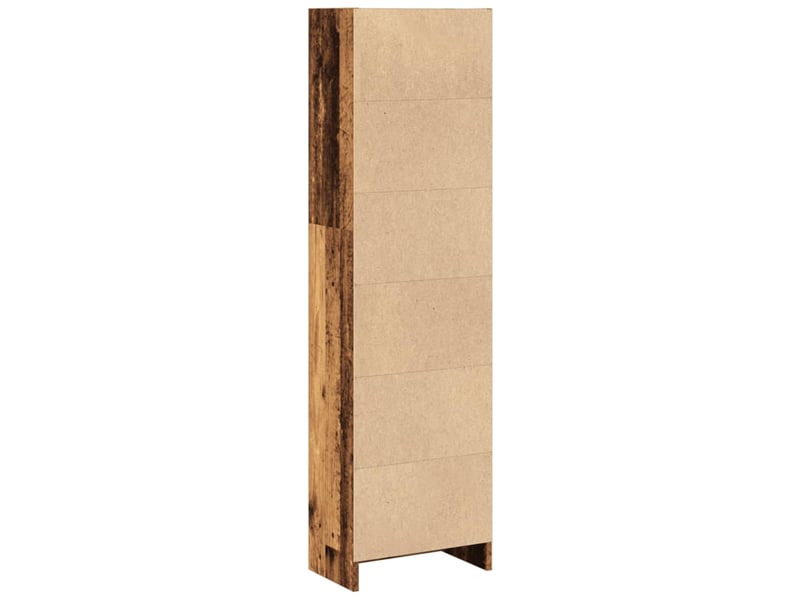  Bibliothèque, meuble de rangement salon vieux bois 40x24x143 cm bois d'ingénierie  - Conforama E