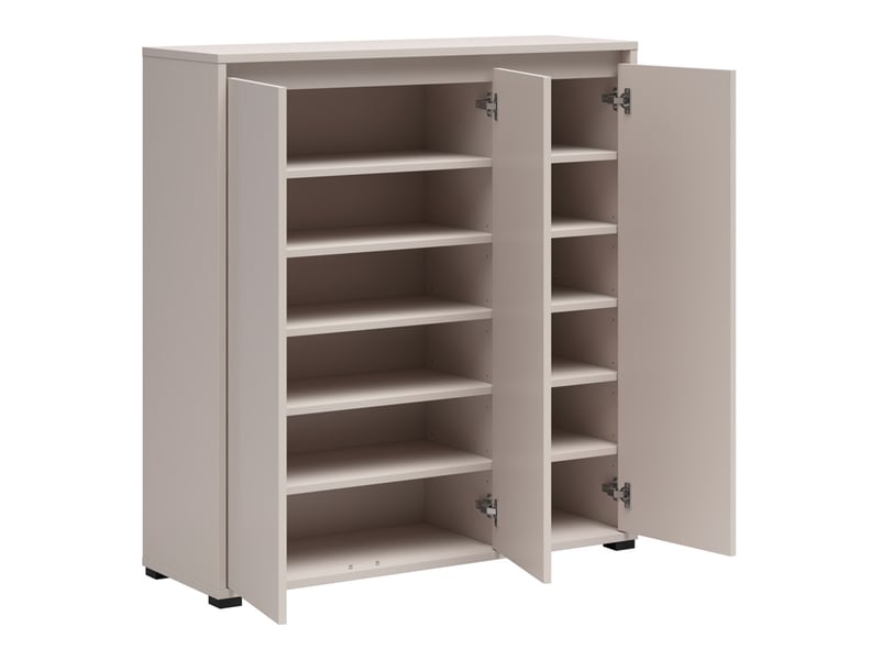  Armoire meuble à chaussures 3 portes coloris cachemire - longueur 103 x profondeur 34 x hauteur 108,3 cm  - Conforama C