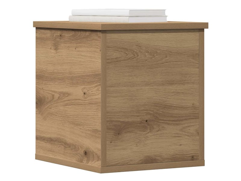  Boîte de rangement, coffre de rangement chêne artisanal 30x35x35 cm  - Conforama C
