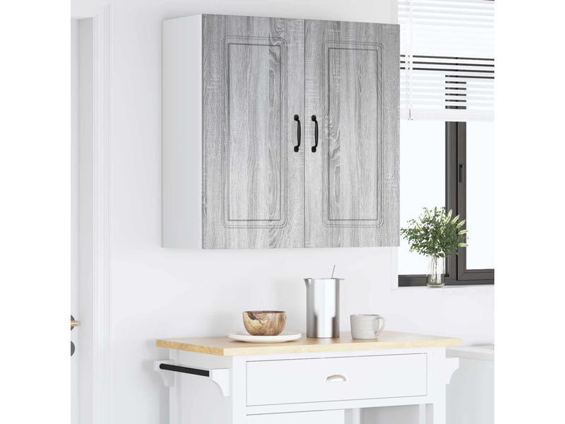  Meuble mural de cuisine | armoire de cuisine gris sonoma 80x31x80cm shl8111  - Conforama D