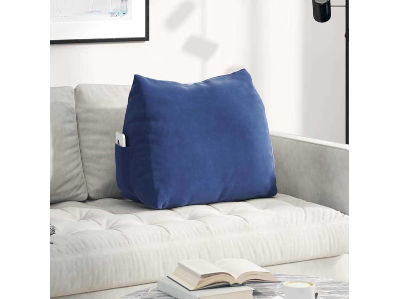 Coussin de dos, coussin de dossier bleu police 60 x 20 x 50 cm cf54569 - Conforama B