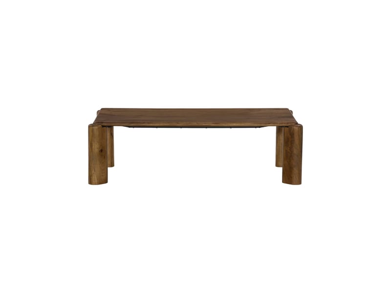  Table basse exotique rectangulaire bois de manguier noyer - petra  - Conforama B