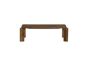 Table basse exotique rectangulaire bois de manguier noyer - petra