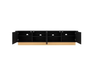 Meuble tv coloris noir 200 cm   evarich
