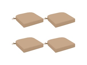 Lot de 4 coussins de siège, coussins d'assise soest 100 % polyester sable cf60801