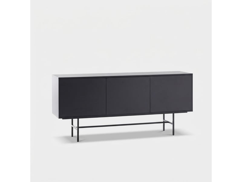 Bahut moderne avec 3 portes noir okiru  - Conforama A