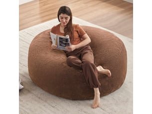 Pouf / repose pied PANGIVO T3800P387543 marron