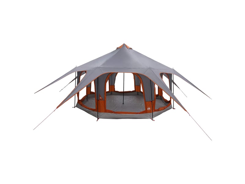  Tente de camping, tente familiale 5 personne gris et orange  - Conforama E