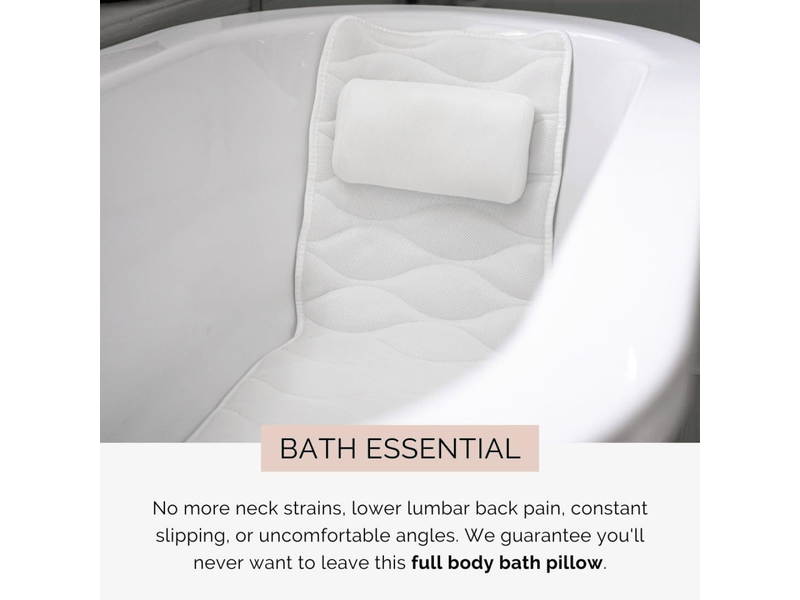  Oreiller de bain intégral - accessoire de baignoire idéal pour un bain relaxant, cadeau parfait pour les femmes  - Conforama E