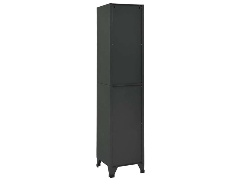  Armoire à casier, rangement de bureau anthracite 38x40x180 cm acier  - Conforama D