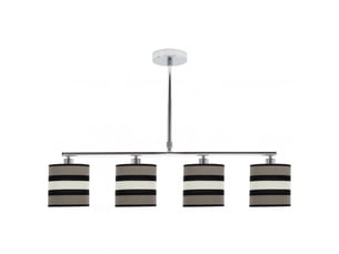 Lampe de plafond fabrilamp karla taupebeige 4 x e14 hauteur réglable 44-61 cm 75x14 cm