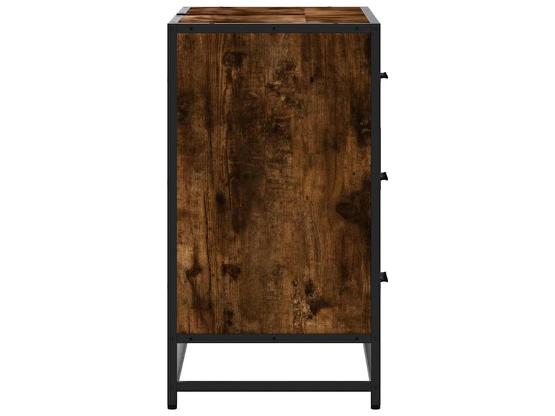  Armoire lavabo de salle de bain, cabinet de salle de bain chêne fumé bois d'ingénierie cf65610  - Conforama E