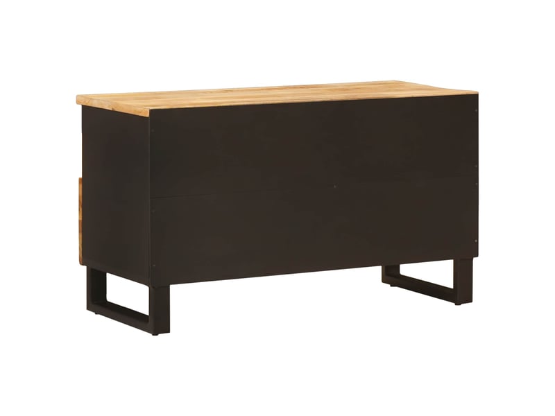 Meuble tv - banc tv - meuble de rangement marron 80 x 33 x 46 cm bois de mangue massif - Conforama E