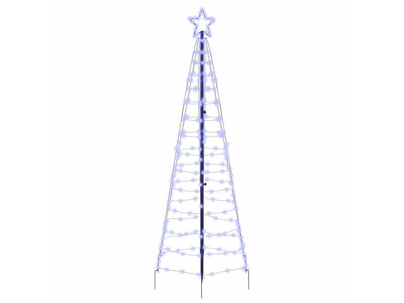  Arbre de noël, sapin de noël led avec piquets au sol bleu 250 cm fer  - Conforama A