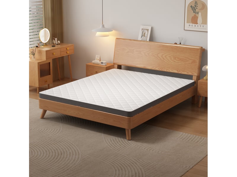  Matelas en mousse h3 140 x 200 cm blanc et gris, épaisseur 7 cm  - Conforama C