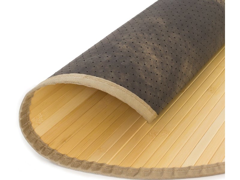  Tapis en bambou rond naturel ø 150cm tap06080  - Conforama C